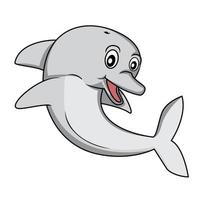 diseño de ilustración de dibujos animados de delfines vector