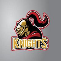 Knight Illustration Design Badge vector