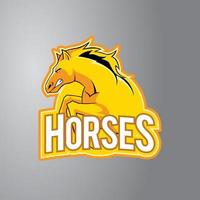 Horse Illustration Design Badge vector