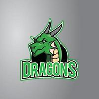 Dragon Illustration Design Badge vector