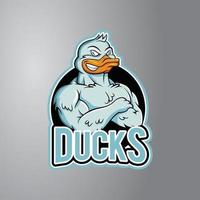 Duck Illustration Design Badge vector