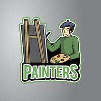 Painter Illustration Design Badge vector