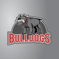 Bulldog Illustration Design Badge vector