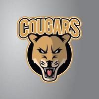 Cougar Illustration Design Badge vector