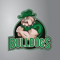 Bulldog Illustration Design Badge vector