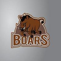 Boar Illustration Design Badge vector