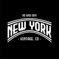 Design vector typography for t-shirt streetwear clothing. new york concept. with white color. perfect for modern t-shirt design