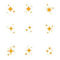 yellow sparkler star icon vector