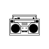 diseño de icono de radio, un icono simple con un concepto elegante, adecuado para su colección o logotipo comercial vector