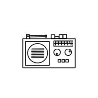 diseño de icono de radio, un icono simple con un concepto elegante, adecuado para su colección o logotipo comercial vector