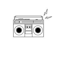 diseño de icono de radio, un icono simple con un concepto elegante, adecuado para su colección o logotipo comercial vector