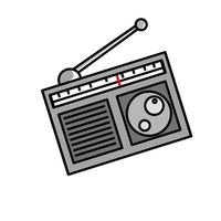 diseño de icono de radio, un icono simple con un concepto elegante, adecuado para su colección o logotipo comercial vector