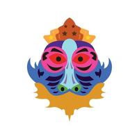 colorful abstract animal ghost mask vector