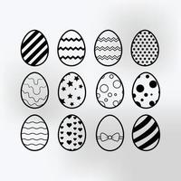 vector set of easter eggs