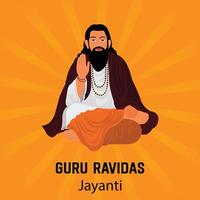 gurú ravidas jayanti ilustración vectorial vector