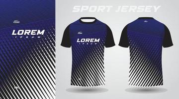 black blue shirt sport jersey design vector