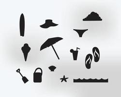 Vector set of Beach Accessories