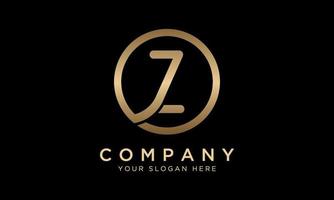 Z Letter Logo With Circle Shape. Modern Unique Creative Z Logo Design Vector Template. Elegant Identity Design In  Gold Color.