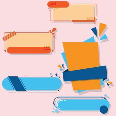 The creative geometric and shape design of sale and promotion banners, prices, placards, posters, sticker labels, and advertising for business and sign deal exceptional marketing