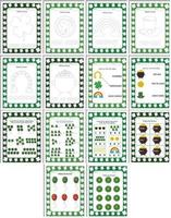 Hojas de trabajo de seguimiento de actividades matemáticas del día de San Patricio vector