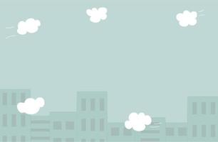 Background with cityscape - skyscrapers and clouds. Banner design. vector