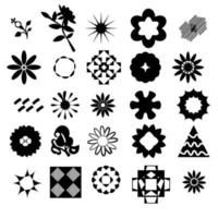 Pack of Cute Flower Shapes vector