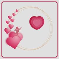 The art of passion design and decoration element, shape, banner, and template symbolizes valentine's celebration of love and romance and a happy holiday on valentines day. vector