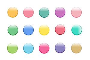 Set of colorful round button, Icon Vector illustration.