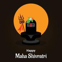 feliz maha shivratri festival hindú indio celebración ilustraciones vectoriales vector