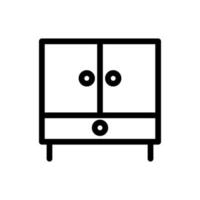 línea de icono de muebles aislada sobre fondo blanco. icono negro plano y delgado en el estilo de contorno moderno. símbolo lineal y trazo editable. ilustración de vector de trazo simple y perfecto de píxeles