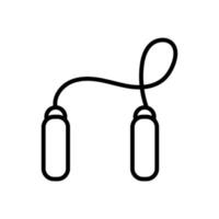 Jump rope icon line isolated on white background. Black flat thin icon on modern outline style. Linear symbol and editable stroke. Simple and pixel perfect stroke vector illustration