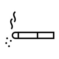 línea de icono de cigarrillo aislada sobre fondo blanco. icono negro plano y delgado en el estilo de contorno moderno. símbolo lineal y trazo editable. ilustración de vector de trazo simple y perfecto de píxeles