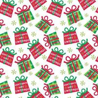 Seamless patter of Christmas Presents. Don't open until Christmas text - Christmas Vector design