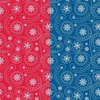 Seamless pattern of Christmas Snowflakes with Swirl dots - Christmas vector design