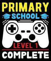 Primary School Level 1 Complete Graphic Vector Tshirt Illustration
