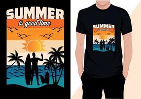 Summer is good time T-Shirt Design vector