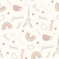 romantic seamless pattern vector