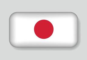 aislado de la bandera vectorial de Japón. diseño de bandera de ilustración vectorial. vector