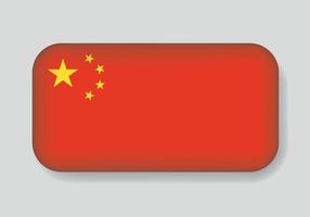 aislado de la bandera vectorial china. diseño de bandera de ilustración vectorial. vector