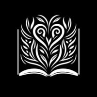 Resumen, libro abierto. ilustración ornamental para logotipo, emblema, bordado, corte por láser, sublimación. vector