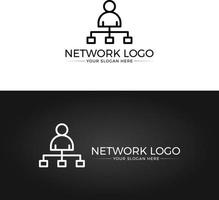 Network logo template isolated on white background vector