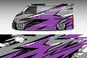 racing car wrap vector design for vehicle vinyl stickers and automotive company sticker livery