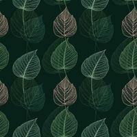 Simple Natural Leaves Seamless Pattern. Vector Illustration EPS10