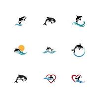 Orca Logo Vector Illustration On Trendy Design.