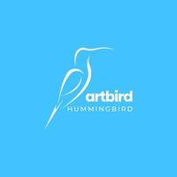 hummingbird perched isolated modern logo design vector icon illustration template