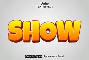 show text effect with graphic style and editable vector