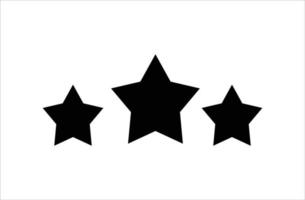 Los iconos de 3 estrellas forman un arco. ilustración vectorial vector