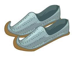 Traditional leather Indian shoes for men vector