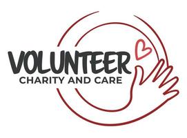 Volunteer charity and care, activism and kindness vector