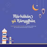 Socialmedia posts collection for islamic ramadan celebration vector